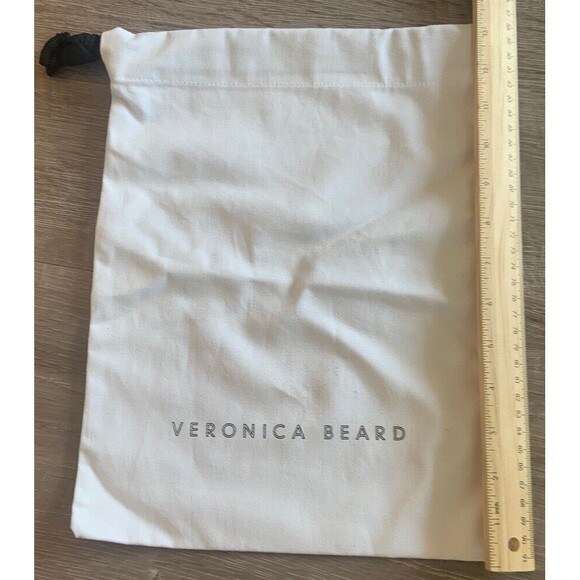 Veronica Beard Dust Bag Shoe Cover White Canvas Drawstring Storage Travel 10x13 - Picture 1 of 3